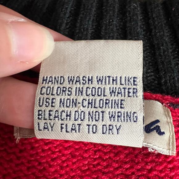 Vintage Timber Lea Womens Sweater Cardigan Collared Button Down Dog Theme Red 2X - Picture 12 of 14